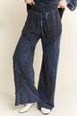 Mineral Wash Lace detailed straight leg pants HP6030