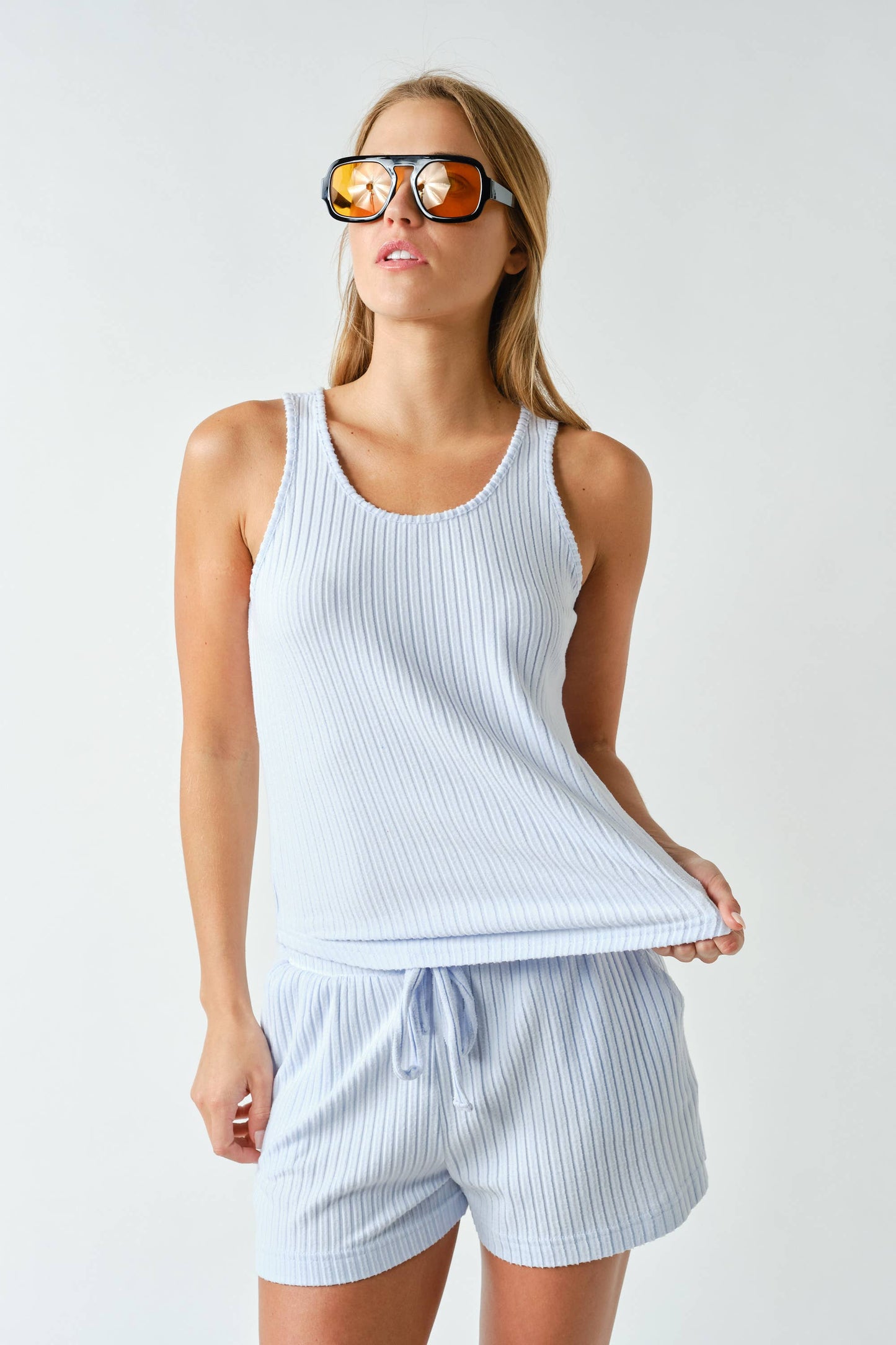 Mono B Softcore Rib Lounge Tank  top (KT5868)