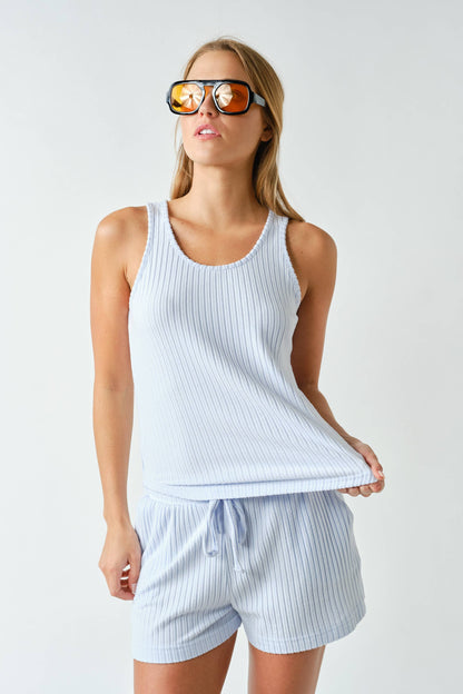 Mono B Softcore Rib Lounge Tank  top (KT5868)