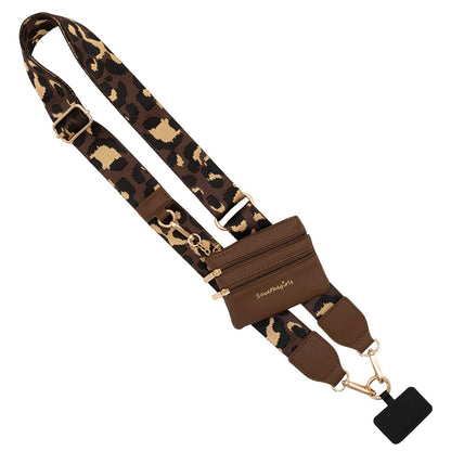 Clip & Go Crossbody Strap with Pouch - Leopard Collection