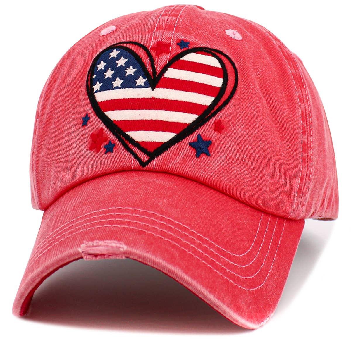 Heart Flag Vintage Ballcap