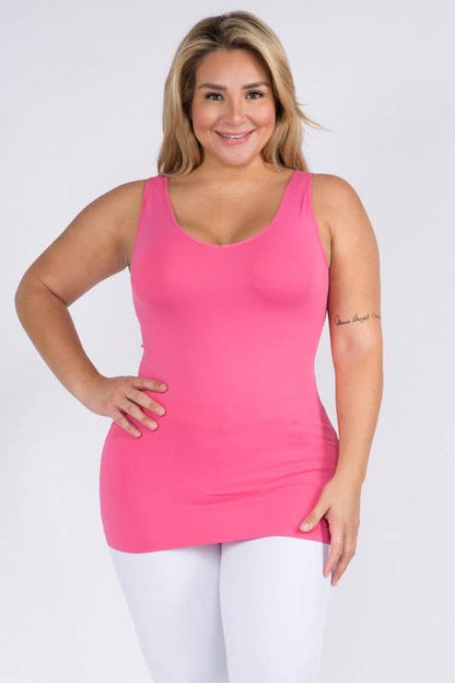 Yelete Seamless U or V-Neck Longline Tank plus