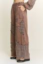 Mineral Washed Tweed Daisy patch Wide leg pants HP6751