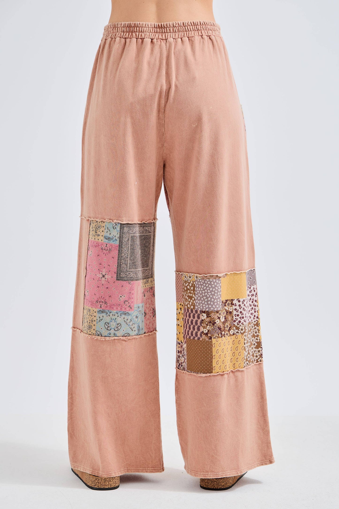 Mineral Washed Boho Block Patch pants HP6579