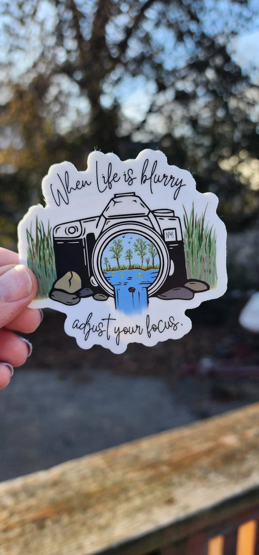 When Life Gets Blurry Photography - Grasslands Sticker