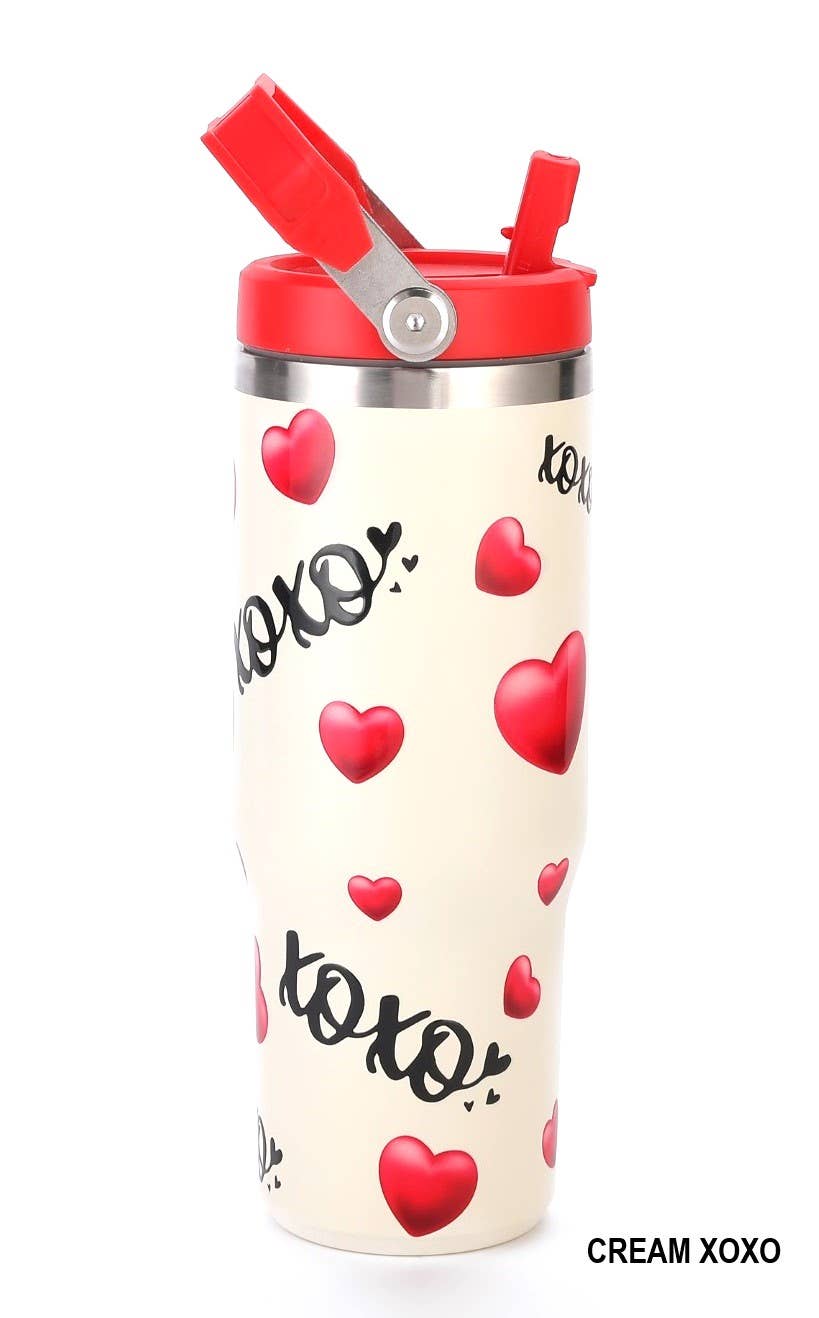 SI-25604 Valentine XOXO tumbler 30 oz: BLACK XOXO-162952 / OS