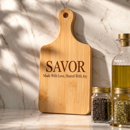 BAMBOO WOOD CUTTING AND CHARCUTERIE BOARD