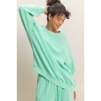 Acid Wash Oversized Sweatshirt