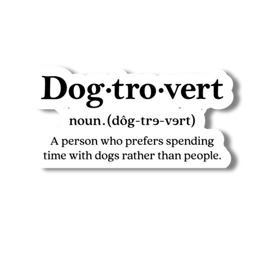 Dogtovert Dictionary Meaning Dog Sticker