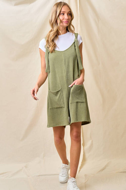 LMR5563-Time to Rock that ribbed romper: S / FUSCHIA