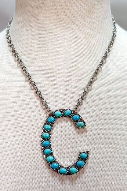 Blaze Initial Necklace-Silver