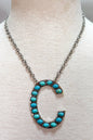 Blaze Initial Necklace-Silver