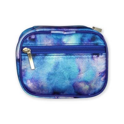 Wellness Keeper Zippered Pill & Vitamin Case Open Stock: Indigo Terra