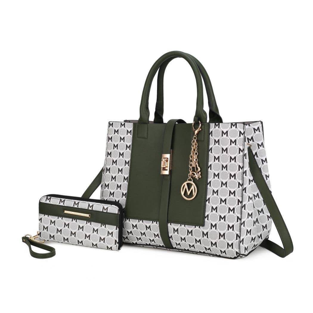MKF Yuliana Circular M emblem Satchel Bag by Mia K
