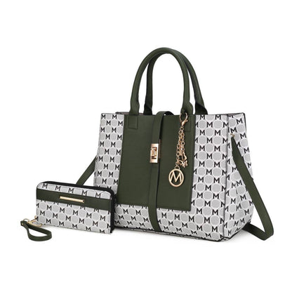 MKF Yuliana Circular M emblem Satchel Bag by Mia K