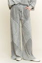 Mineral Wash Lace detailed straight leg pants HP6030