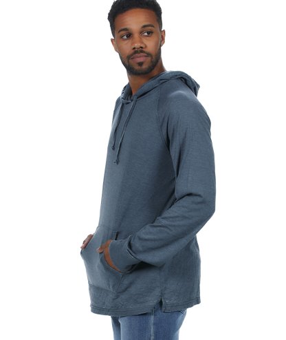 Unisex Fit Jersey Hoodie - Light Garment Burnout Raglan