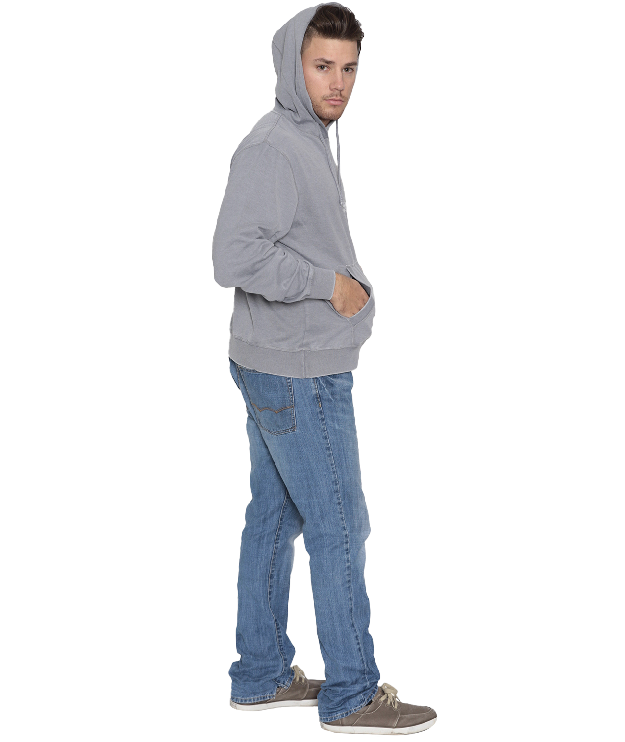 Unisex Fit Burnout Fleece Pullover Hoodie