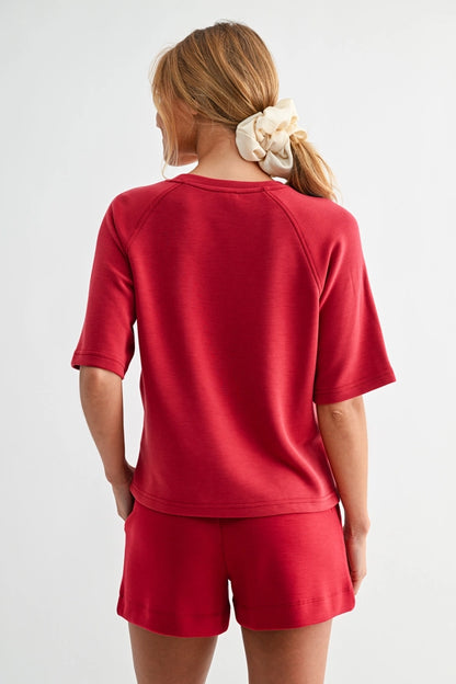 Laguna Soft Drape Raglan Tee – Mono B (KT5582)