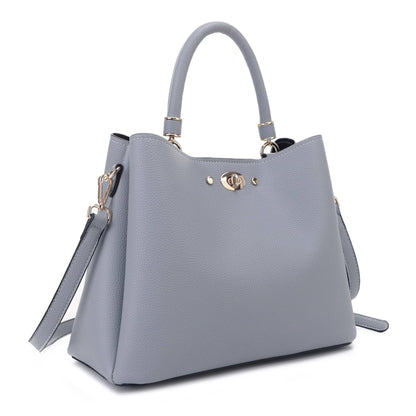 FC20448 Diana Twist Lock Satchel/Crossbody: Mauve