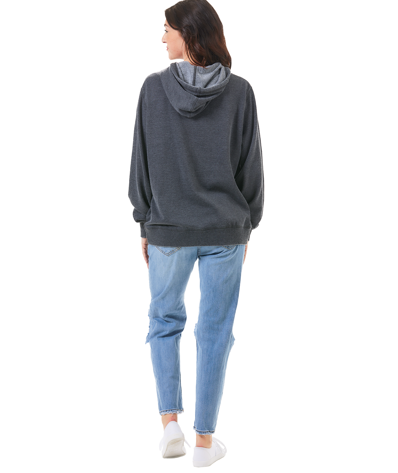 Unisex Fit Burnout Fleece Pullover Hoodie