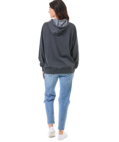 Unisex Fit Burnout Fleece Pullover Hoodie