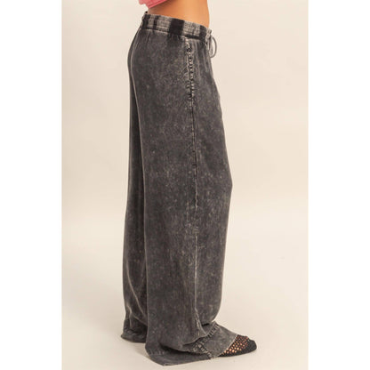 Hyfve DZ26A651 Mineral Washed Wide Leg Pants