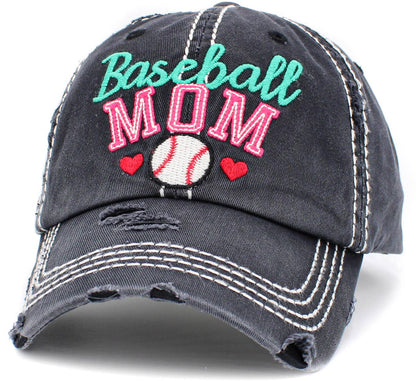 Baseball Mom Washed Vintage Ballcap