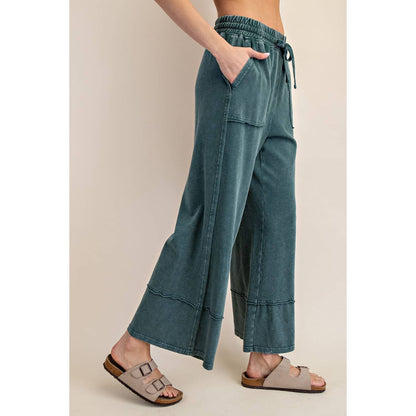 Rae Mode Mineral Washed Cropped Wide Leg Pant P6363