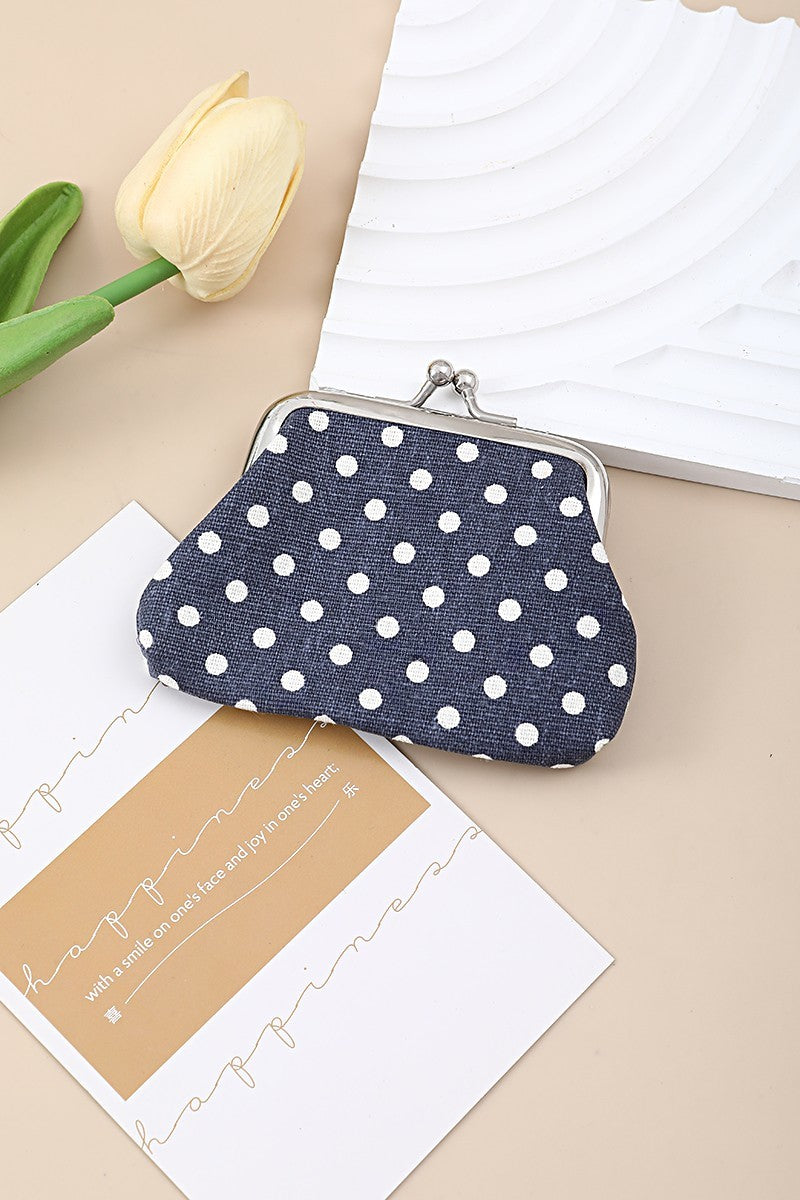Zenana Polka Dot Kiss Lock Coin Purse UA-219