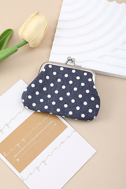 Zenana Polka Dot Kiss Lock Coin Purse UA-219