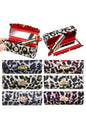 Exotic Leopard Print Satin Lipstick Case W/ Mirror