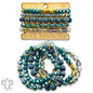 Faceted and round bead bracelet