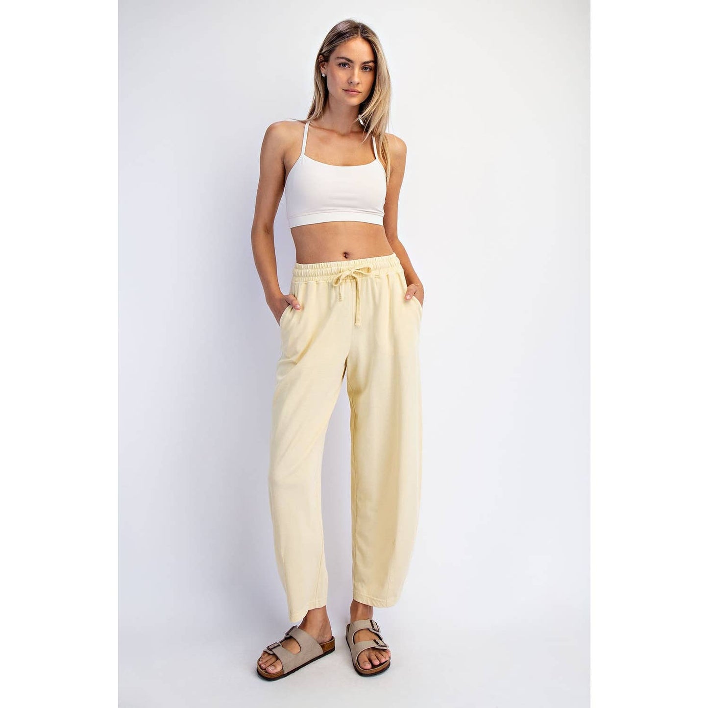 Mineral Washed Cotton Barrel Pant P6455