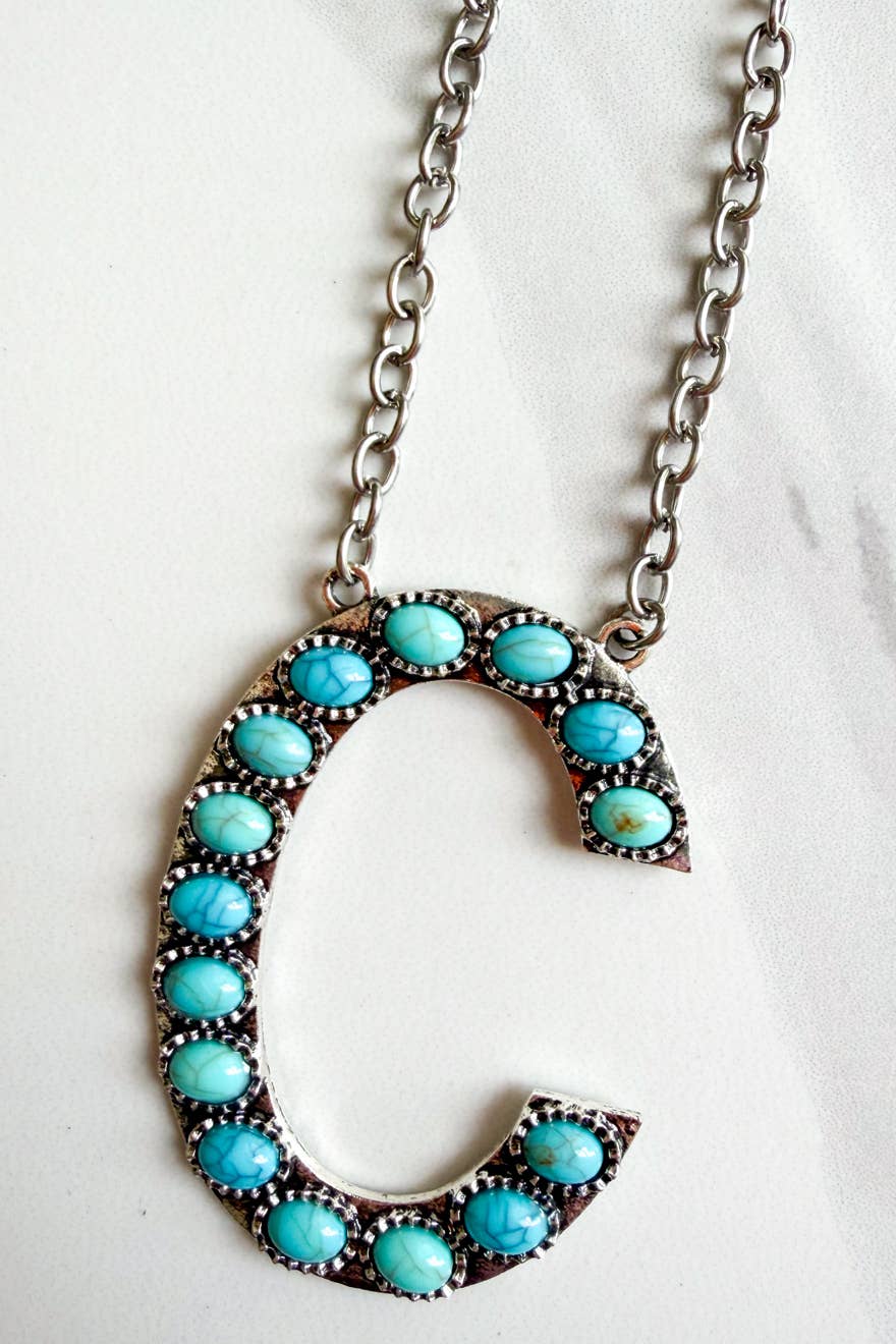 Blaze Initial Necklace-Silver