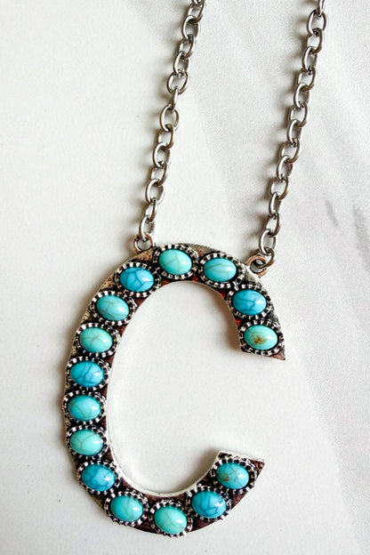 Blaze Initial Necklace-Silver