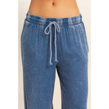 Hyfve DZ26A651 Mineral Washed Wide Leg Pants