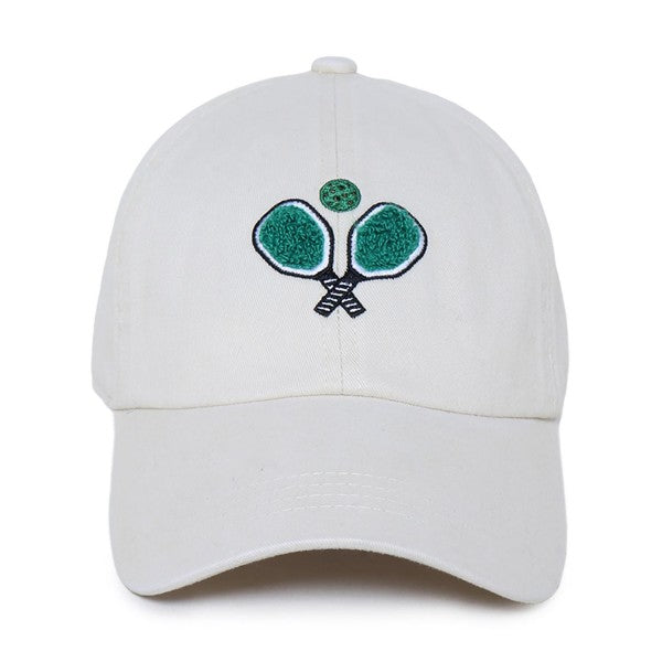 Pickle Ball Racket Embroidered Baseball Cap