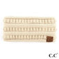 Beige C.C HW-21 Solid ribbed headwrap