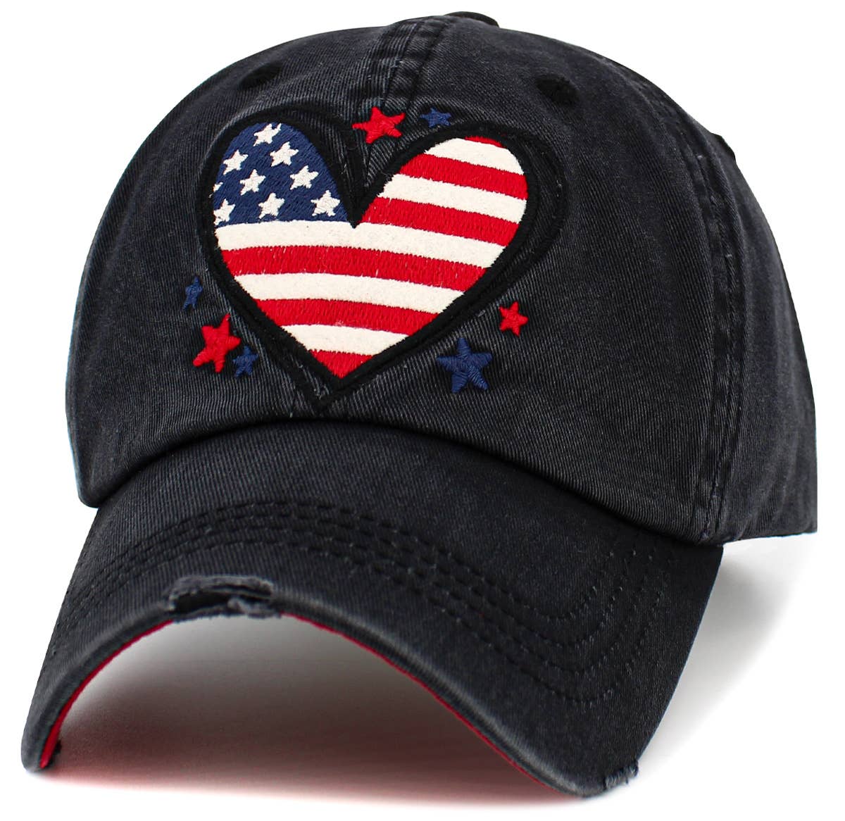 Heart Flag Vintage Ballcap