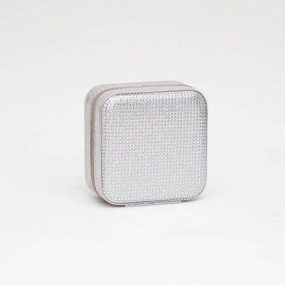 TG10699 Rhinestone Zip Around Square Jewelry Box