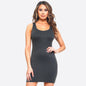 Women's Solid Seamless Traditional Tank Slip Dress