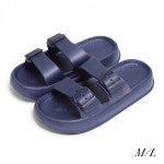 Navy blue Unisex Cloud Sole Slide Sandals Featuring Buckle Straps