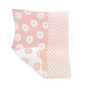 Pink Super Soft Split Flower and Checkerboard Print Blanket