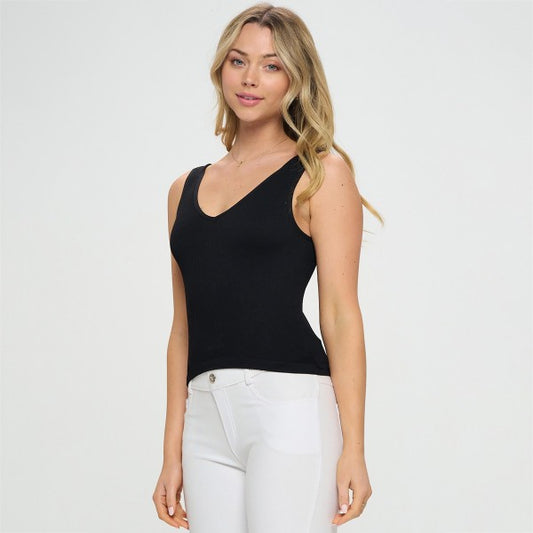Women's Reversible Ribbed Seamless Tank