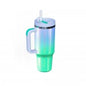 Green Ombre 40oz Double Wall Stainless Steel Vacuum Tumbler With Handle