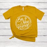 'Be A Nice Human' Graphic Tee T Shirt