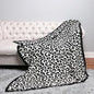 Black/White Super Soft Jacquard Animal Print Comfy Luxe Knit Blanket