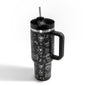 Laser Engraved Halloween Pirate Skull 40oz Double Wall Stainless Steel Vacuum Tumbler With Handle