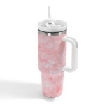 Tie-Dye Print 40oz Double Wall Stainless Steel Vacuum Tumbler With Handle